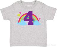 inktastic 4th birthday rainbow toddler t-shirt: vibrant celebration attire! логотип