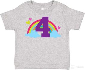 img 3 attached to Inktastic 4th Birthday Rainbow Toddler T-Shirt: Vibrant Celebration Attire!