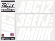 🚤 stiffie shift white super sticky 3-inch alpha numeric registration id number stickers decals for sea-doo spark, inflatables, ribs, hypalon/pvc, pwc, and boats. логотип