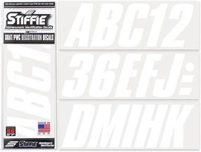 img 4 attached to 🚤 STIFFIE Shift White Super Sticky 3-Inch Alpha Numeric Registration ID Number Stickers Decals for Sea-Doo Spark, Inflatables, RIBs, Hypalon/PVC, PWC, and Boats.