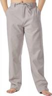 stay cool and stylish with zioloma's summer linen mens casual pants with elastic waist and drawstring logo