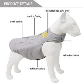 img 2 attached to 🐾 Doggiekit Reversible Dog Winter Coat, Waterproof and Windproof Warm Dog Jacket Vest for Cold Weather, Lightweight Pet Winter Clothes for Medium to Large Dogs (X-Large, Gray)