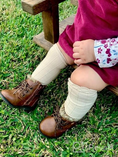 img 1 attached to 5 Pairs Bestjybt Baby Girls Boys Knee High Socks - Cotton Newborn Infants Toddlers Cable Knit Tube Ruffled Stockings review by Javein Harvey