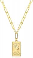 chic & stylish: women's 14k gold plated paperclip chain necklace & bracelet set by sovesi logo
