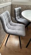 img 2 attached to Chair soft for kitchen Pixel, velor gray review by Jnis Staulis ᠌