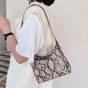 img 2 attached to 👜 YAOSEN Women Snakeskin Pattern Shoulder Handbags & Wallets for Trendy and Stylish Women - Hobo Bags Collection