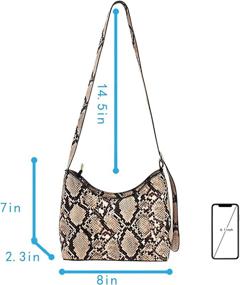 img 3 attached to 👜 YAOSEN Women Snakeskin Pattern Shoulder Handbags & Wallets for Trendy and Stylish Women - Hobo Bags Collection