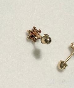 img 5 attached to 🌼 Stunning 14k Yellow Gold Cubic Zirconia Mini Flower Screw Back Stud Earrings: Pink or White Flower