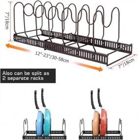 img 3 attached to Organize Your Kitchen With MDHAND Pot And Pan Cabinet Organizer - Adjustable, DIY, And Space-Saving Pot Rack With Lid Organizer!