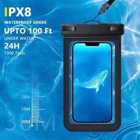 img 2 attached to 📱 [2 Pack] [Up to 7-inch] Universal Waterproof Phone Pouch, IPX8 Waterproof Phone Case Bag Compatible with iPhone 13 Pro Max/12/11/XR/X/SE/8/7, Galaxy S22/S21, Note 20, Pixel, OnePlus, for Vacation Swimming