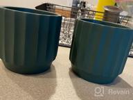 картинка 1 прикреплена к отзыву Set Of 2 Terra Cotta Cement Indoor Plant Pots - 4 Inch Medium Planter Vessels With Drain Hole For Contemporary Decor - Unglazed Pottery By POTEY 202221 от Jay Meza
