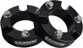 img 3 attached to 🚀 Enhance Your Toyota Tacoma with Supreme Suspensions Front Leveling Kit - Perfect Fit for 2005-2022 2WD and 4WD Models - Premium T6 Billet Aluminum Strut Spacers - Sleek Black Design - Bonus Microfiber Cleaning Towel!