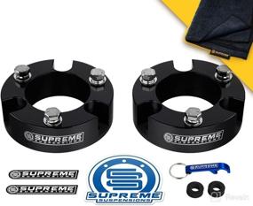img 4 attached to 🚀 Enhance Your Toyota Tacoma with Supreme Suspensions Front Leveling Kit - Perfect Fit for 2005-2022 2WD and 4WD Models - Premium T6 Billet Aluminum Strut Spacers - Sleek Black Design - Bonus Microfiber Cleaning Towel!