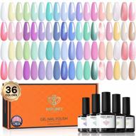 modelones 36-piece spring gel nail polish set: soft pastel macarons, glitter gel, soak-off formula, starter manicure kit - perfect gift for women on easter and valentine's day 2023 logo