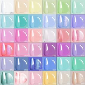 img 3 attached to Modelones 36-Piece Spring Gel Nail Polish Set: Soft Pastel Macarons, Glitter Gel, Soak-Off Formula, Starter Manicure Kit - Perfect Gift For Women On Easter And Valentine'S Day 2023