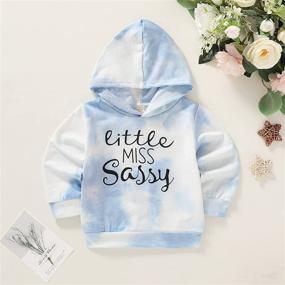 img 3 attached to 👧 Sassy Style for Little Girls: Toddler Baby Girl Miss Sassy Hoodie - Long Sleeve Shirts for Fall/Winter