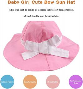 img 2 attached to Stay Stylish And Protected In The Sun With Bow Bucket Hats For Girls - Perfect For Infants And Toddlers!