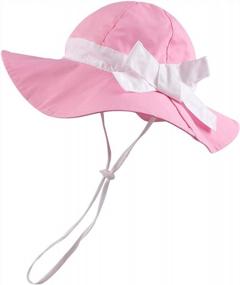 img 4 attached to Stay Stylish And Protected In The Sun With Bow Bucket Hats For Girls - Perfect For Infants And Toddlers!