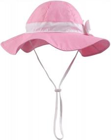 img 3 attached to Stay Stylish And Protected In The Sun With Bow Bucket Hats For Girls - Perfect For Infants And Toddlers!