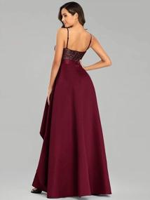 img 3 attached to Stunning A-Line High-Low Party Dress: Ever-Pretty Women'S V-Neck Long Evening Dress 0667