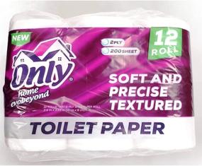 img 1 attached to 🧻 Premium 2-Ply Toilet Paper - Soft, Disposable, Non-Stick & Durable - 12 Roll (200 Sheet Per Roll), Superior Absorbency - Ideal for Home, Public Toilets, Bathroom & Restaurant