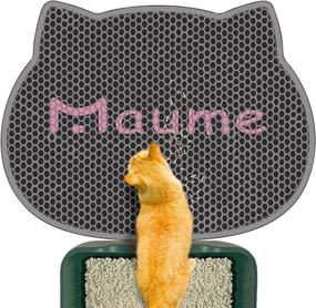 img 4 attached to 🐾 Premium Cat Litter Mat: Waterproof, Non-Slip, Easy-to-Clean, Scatter Control