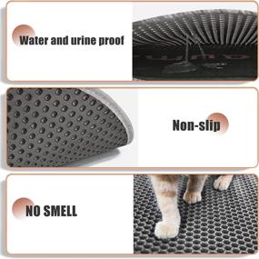 img 1 attached to 🐾 Premium Cat Litter Mat: Waterproof, Non-Slip, Easy-to-Clean, Scatter Control