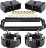 3"f + 2"r leveling lift kit for 2007-2020 tundra: 3 inch front strut spacers & 2 inch black block kit with extended square u-bolts logo