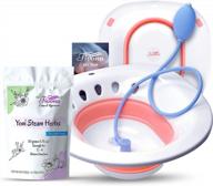 fivona yoni steam kit 3-in1 set - herbal therapy blue moon recipe 1.76oz for 2-4 sessions - expandable v steam seat with hand pump - vaginal cleansing & ph balance support for fertility increase logo