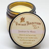 🌿 experience the timeless elegance of vintage tradition's grass fed tallow deodorant logo