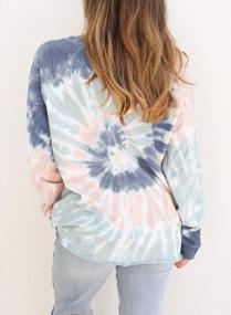 img 2 attached to Women'S Casual Tie Dye Sweatshirts - Long Sleeve Color Block Pullover Tops