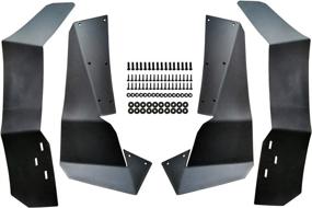 img 4 attached to 🛠️ Polaris RZR S 900 / S 1000 / S 4 900 Extended Fender Flares Mud Guards: Front and Rear Mud Flaps Set (2015-2019)