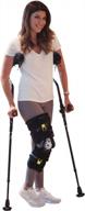 ergobaum dual underarm crutches (1 pair) with double-function shock absorber and arm support for heights 5' to 6'6'' - black logo
