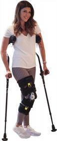 img 4 attached to Ergobaum Dual Underarm Crutches (1 Pair) With Double-Function Shock Absorber And Arm Support For Heights 5' To 6'6'' - Black