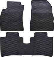 🚗 ucaskin car floor mats custom fit for nissan sentra 2014-2019 | odorless & washable rubber foot carpet | heavy duty & anti-slip all weather car floor liner (black) logo