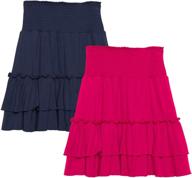 kidpik smock tiered skirt black girls' clothing : skirts & skorts логотип