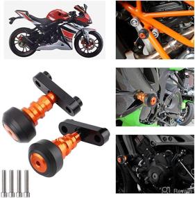 img 2 attached to 🛵 Anauto Frame Slider Crash Pads: CNC Aluminum Fork Frame Sliders for Motorcycle 125 200 390 13-15 - Ultimate Wheel Crash Protection