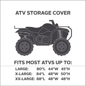 img 1 attached to 🔍 XX-Large Olive Drab ATV Storage Cover - Fits ATVs 88"L x 48"W x 48"H by Classic Accessories QuadGear