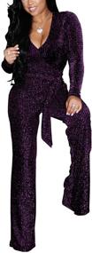 img 4 attached to Sparkly Jumpsuits Elegant Clubwear Rompers Women's Clothing : Jumpsuits, Rompers & Overalls