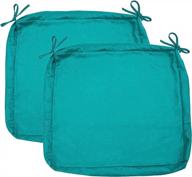 water-repellent patio deep seat chair cushion cover - set of 2 teal covers, only 24"x22"x4" - from sigmat outdoor logo