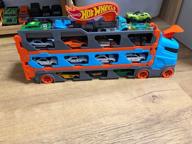 img 1 attached to Hot Wheels City Track Track Truck Expressway with Car Storage GVG37 review by Adam Worek ᠌