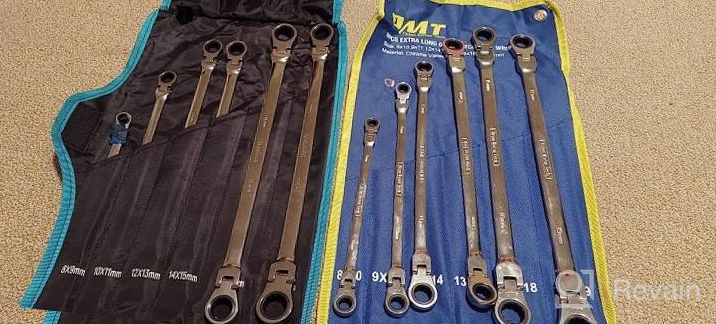 img 1 attached to 6-Piece 8-19Mm DURATECH Extra Long Flex-Head Double Box End Ratcheting Wrench Set | CR-V Steel With Pouch review by Chris Bhatia