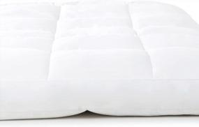 img 4 attached to King Size Hypoallergenic Feather Bed With Ultra-Soft Cloud Top Pillow Top And Cotton Fabric By Downlite