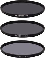 📸 impressive ice 67mm slim nd filter set: nd1000, nd64, nd8 for outstanding neutral density filtration - precision-crafted with 10, 6, 3 stop optical glass logo