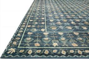 img 1 attached to Loloi Eden Collection EDE-03 Indigo 7'6" X 9'6" Area Rug By Rifle Paper Co.