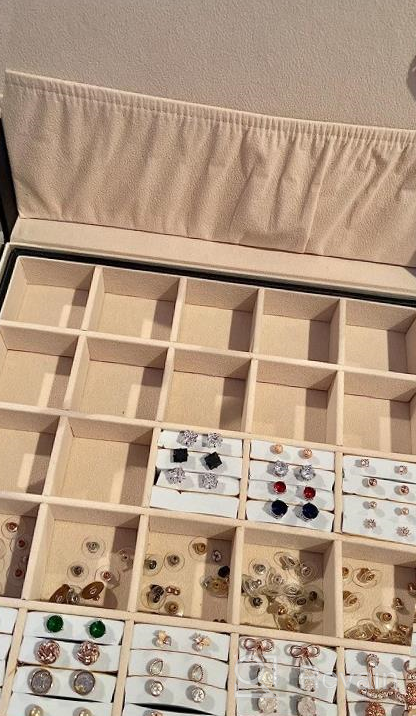 img 1 attached to 50 Slot Misaya Earrings Jewelry Box: A Practical And Stylish Gift For Her review by Michael Kosack