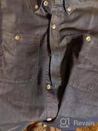 img 1 attached to Mens Denim Button Down Shirt - Long Sleeve Collared Casual Work Regular Fit Jean Top review by Scott Mauri