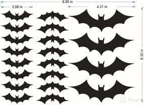 img 2 attached to 🎃 200 Count Halloween Bat Window Clings Decals - Party Decor Supplies (10 Sheets)