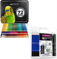 проявите творческий подход с 72-цветными карандашами artisto и набором для рисования из 18 предметов! логотип