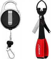 samsfx fishing zinger retractors: fly fishing knot tying tool combo with tape measure! logo